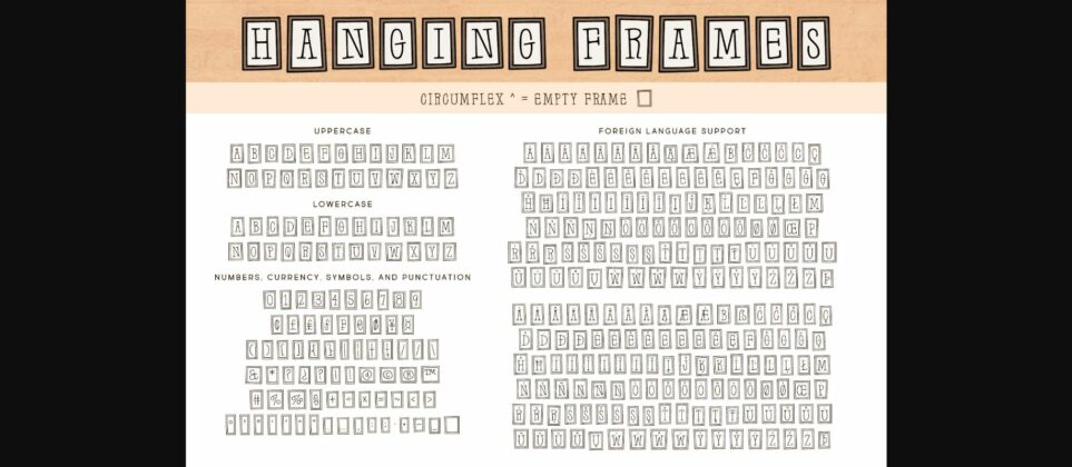 Hanging Frames Font Poster 4