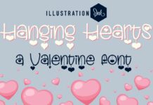 Hanging Hearts Font Poster 1
