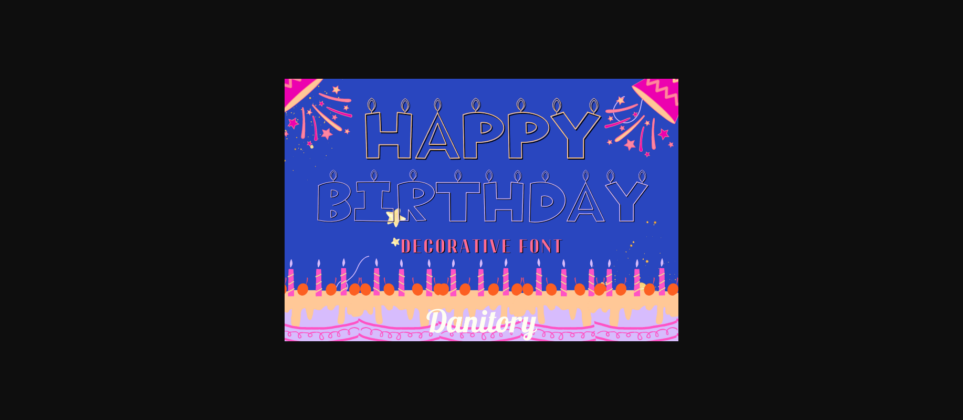 Happy Birthday Font Poster 3