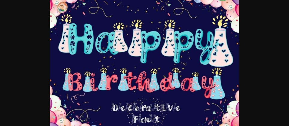 Happy Birthday Font Poster 3