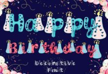 Happy Birthday Font Poster 1