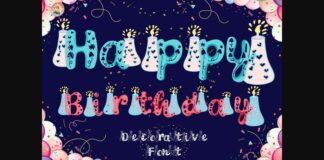 Happy Birthday Font Poster 1