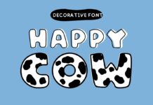 Happy Cow Font Poster 1