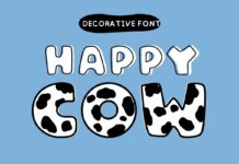 Happy Cow Font Poster 1