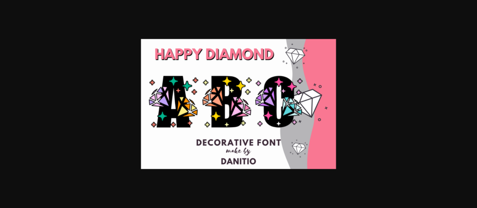 Happy Diamond Font Poster 3