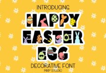 Happy Easter Egg Font Poster 1