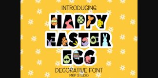 Happy Easter Egg Font Poster 1