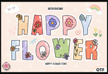 Happy Flower Font Poster 1