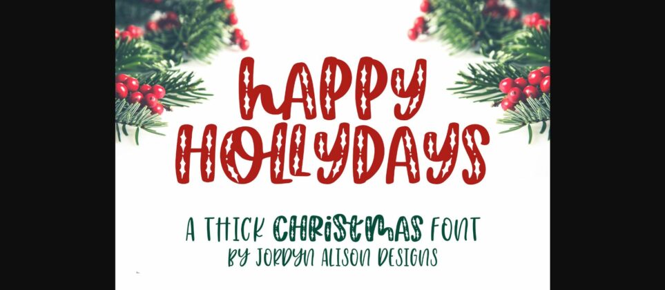 Happy Hollydays Font Poster 3