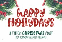 Happy Hollydays Font Poster 1