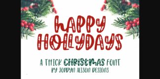 Happy Hollydays Font Poster 1