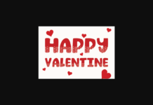 Happy Valentine Font Poster 1