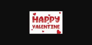 Happy Valentine Font Poster 1