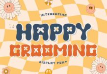 Happy Grooming Font Poster 1