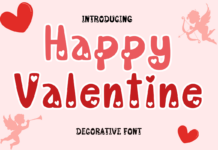 Happy Valentine Font Poster 1