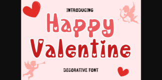 Happy Valentine Font Poster 1