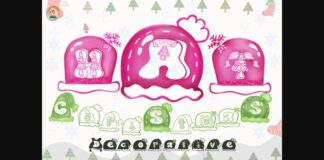 Hat Christmas Font Poster 1