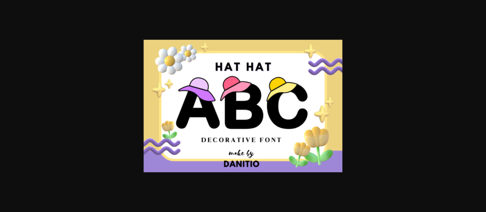 Hat Hat Font Poster 3