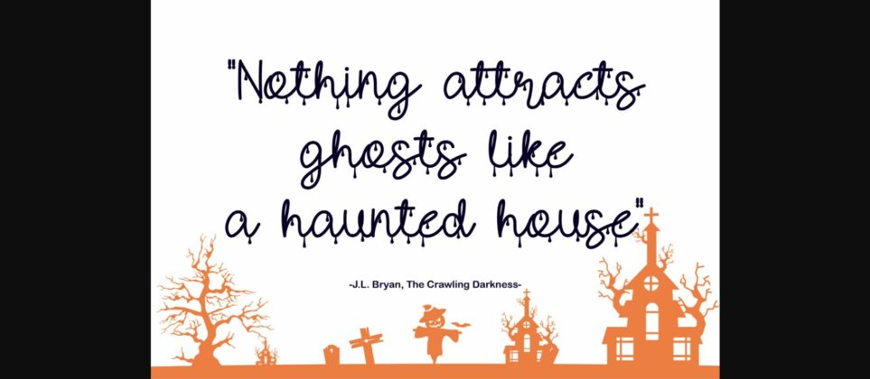 Haunted House Font Poster 6