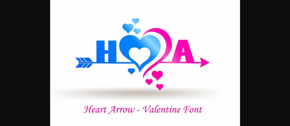 Heart Arrow Font Poster 3