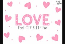 Heart Decor Font Poster 1