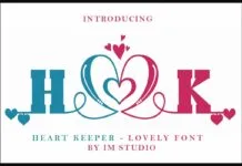 Heart Keeper Font Heart Keeper Font Poster 1