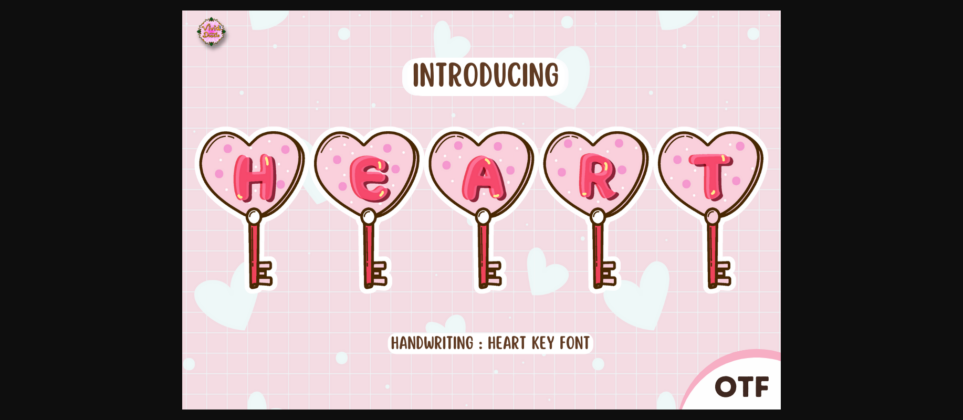 Heart Key Font Poster 3