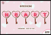 Heart Key Font Heart Key Font Poster 1