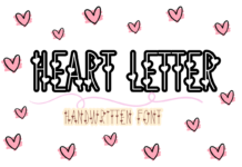 Heart Letter Font Poster 1
