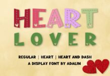 Heart Lover Font Poster 1