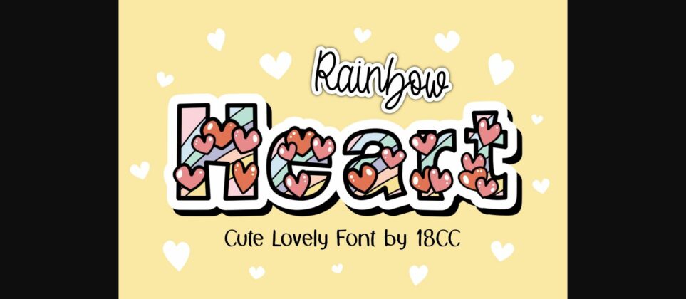 Heart Rainbow Font Poster 3