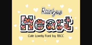 Heart Rainbow Font Poster 1