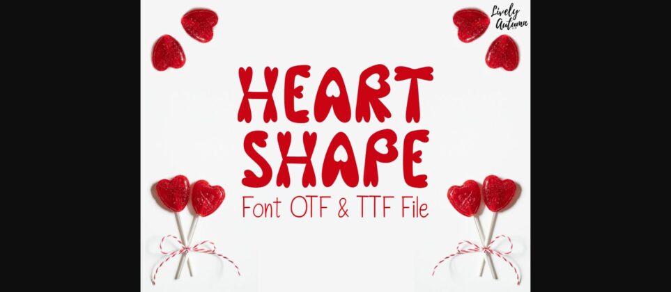 Heart Shape Font Poster 3