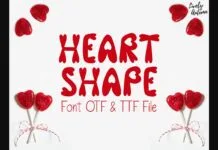 Heart Shape Font Heart Shape Font Poster 1