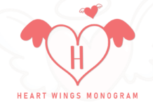 Heart Wings Monogram Font Poster 1