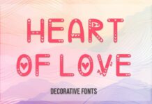 Heart of Love Font Poster 1