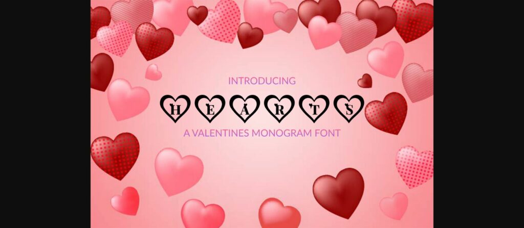 Hearts Font Poster 1