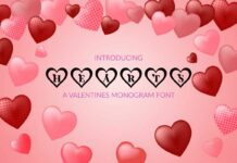 Hearts Font Poster 1