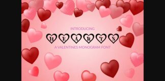 Hearts Font Poster 1