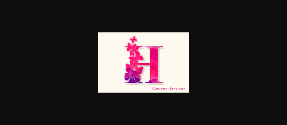 Hello Butterfly Monogram Font Poster 4