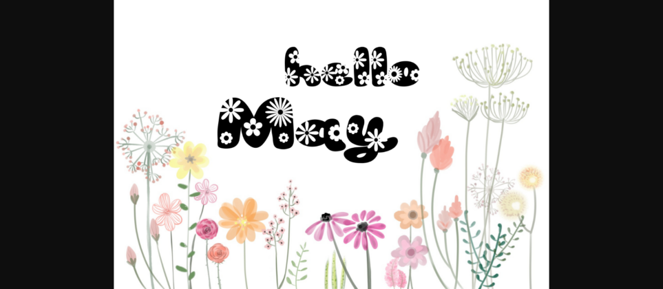 Hello Daisy Font Poster 5