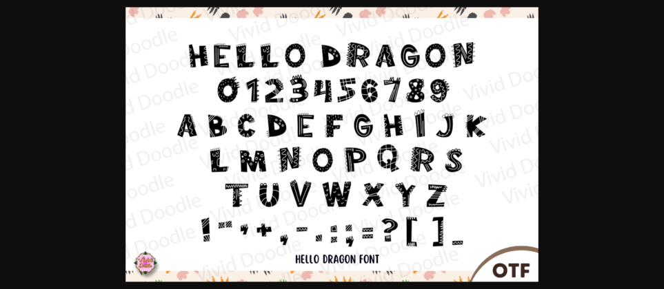 Hello Dragon Font Poster 4