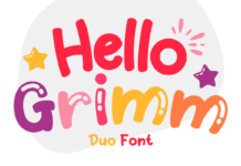 Hello Grimm Font Poster 1