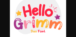 Hello Grimm Font Poster 1