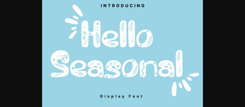 Hello Seasonal Font Poster 3