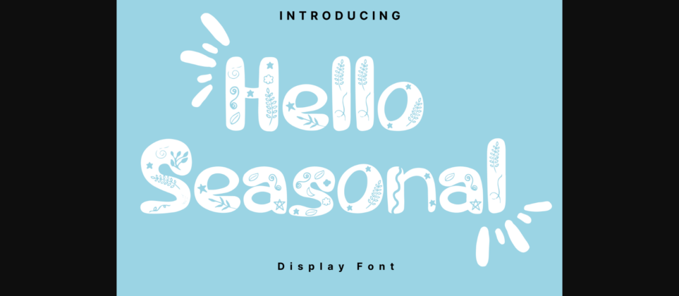 Hello Seasonal Font Poster 1