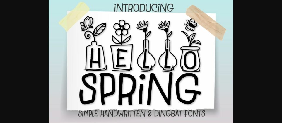 Hello Spring Font Poster 3