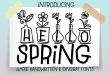 Hello Spring Font Poster 1