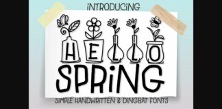 Hello Spring Font Poster 1