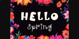 Hello Spring Font Poster 1